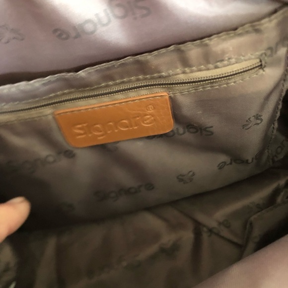 Dog Print Tapestry Bag with Brown Accents - Picture 7 of 11